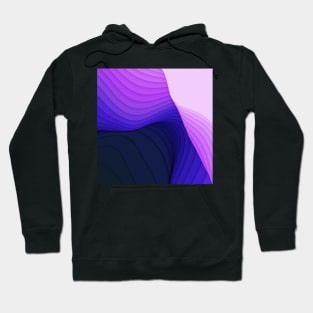 Navy Purple Abstract Strips Art Hoodie